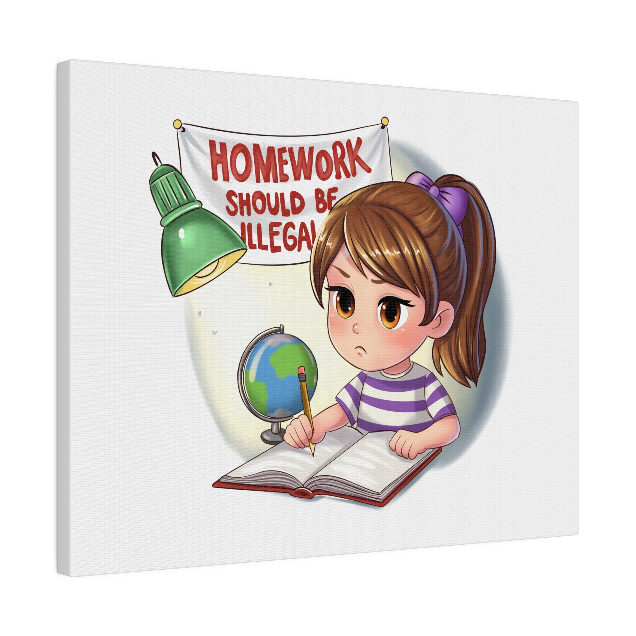 Homework Should bbeMatte Canvas, Stretched, 0.75"