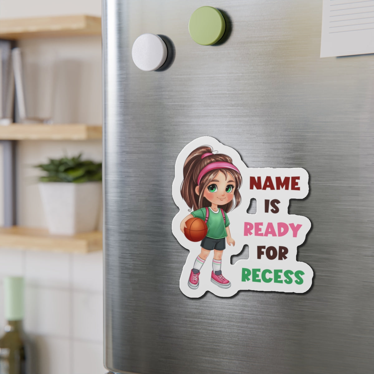 Recess girl Die-Cut Magnets