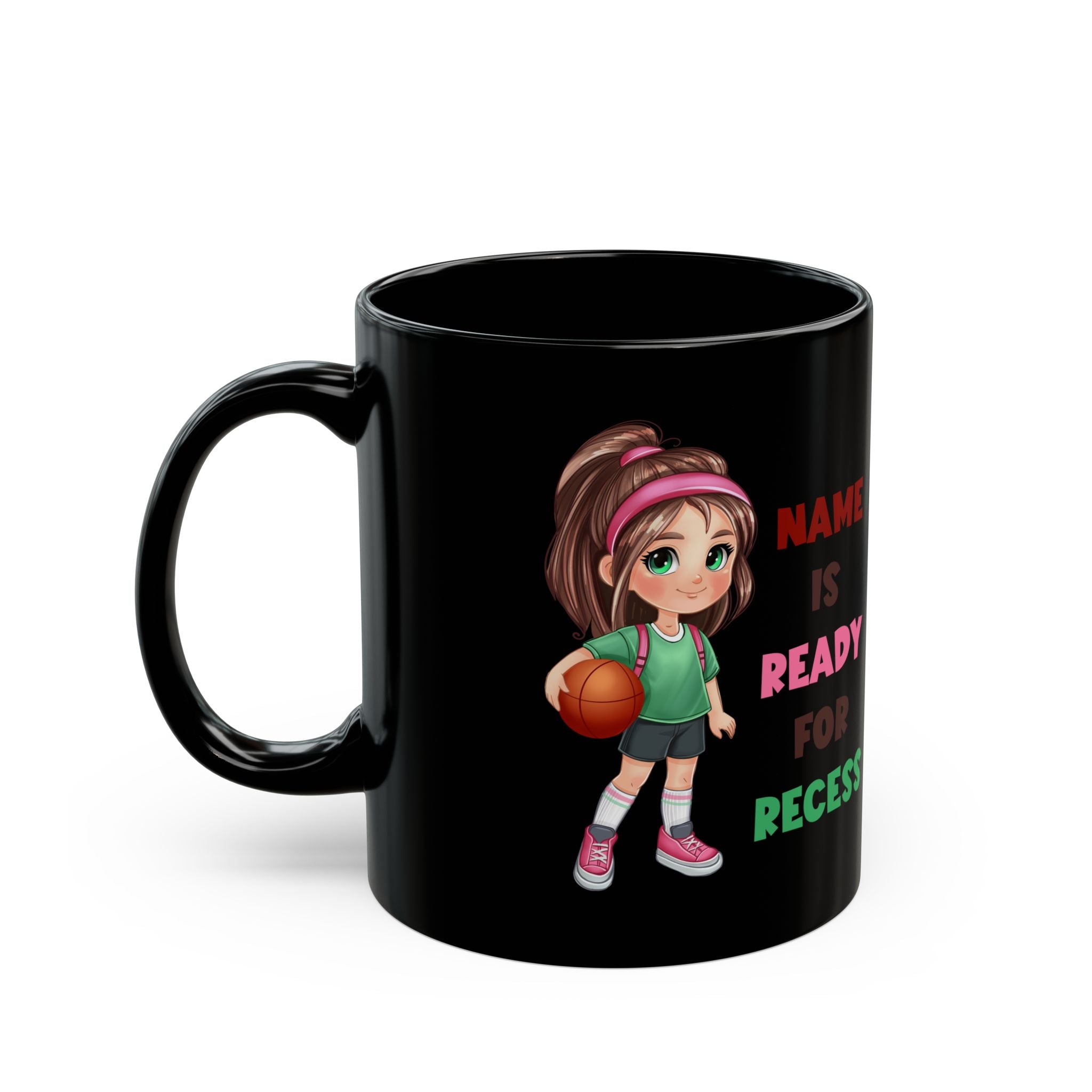 Recess Girl Black Mug (11oz, 15oz)