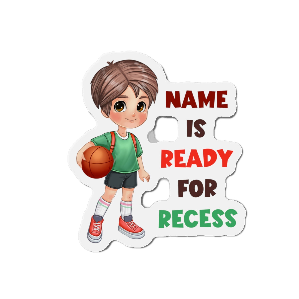 Recess boy Die-Cut Magnets