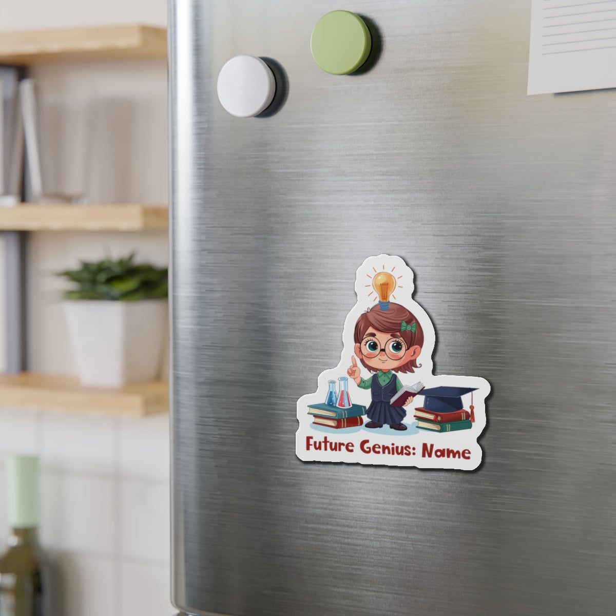 genius girl Die-Cut Magnets