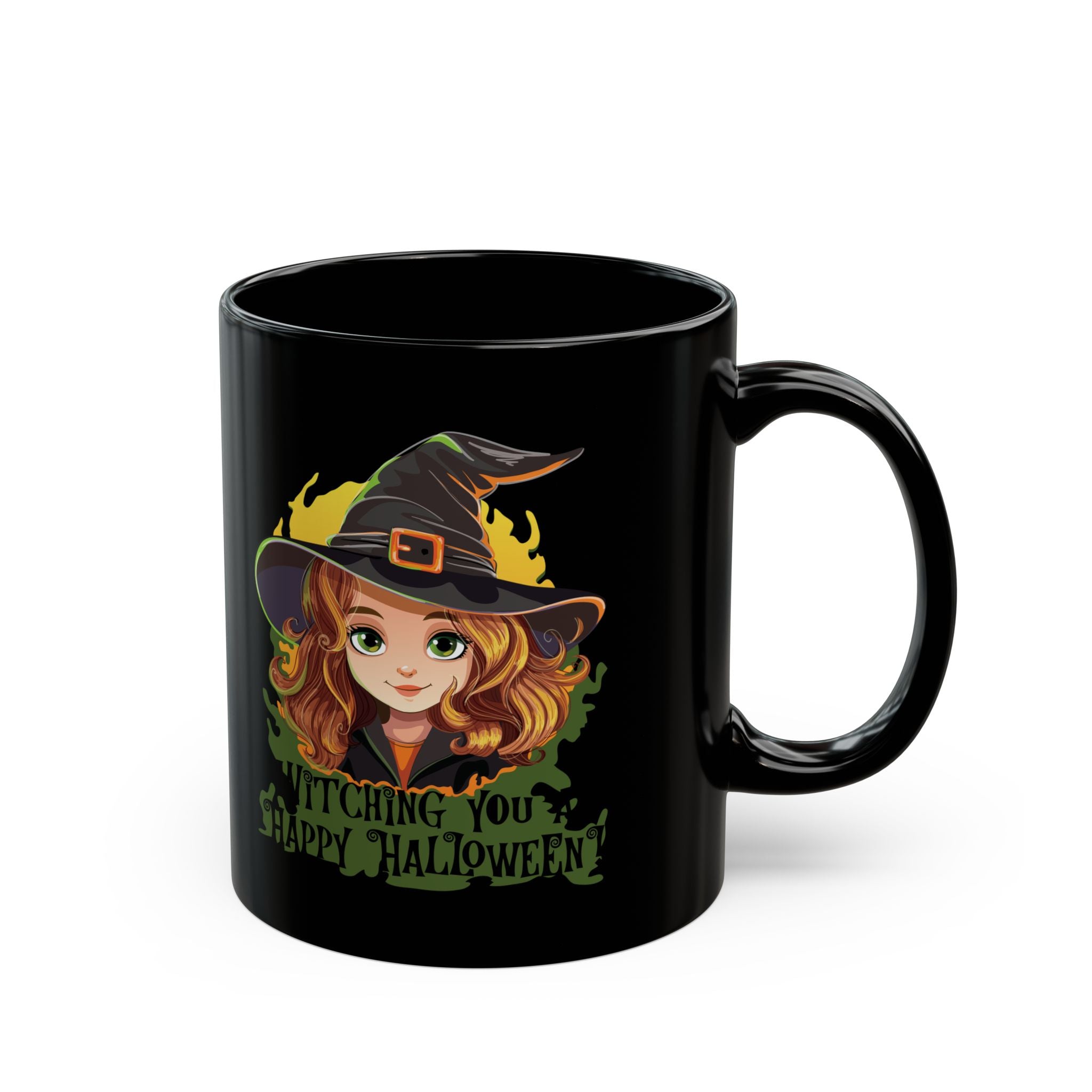 witching you halloween Black Mug (11oz, 15oz)