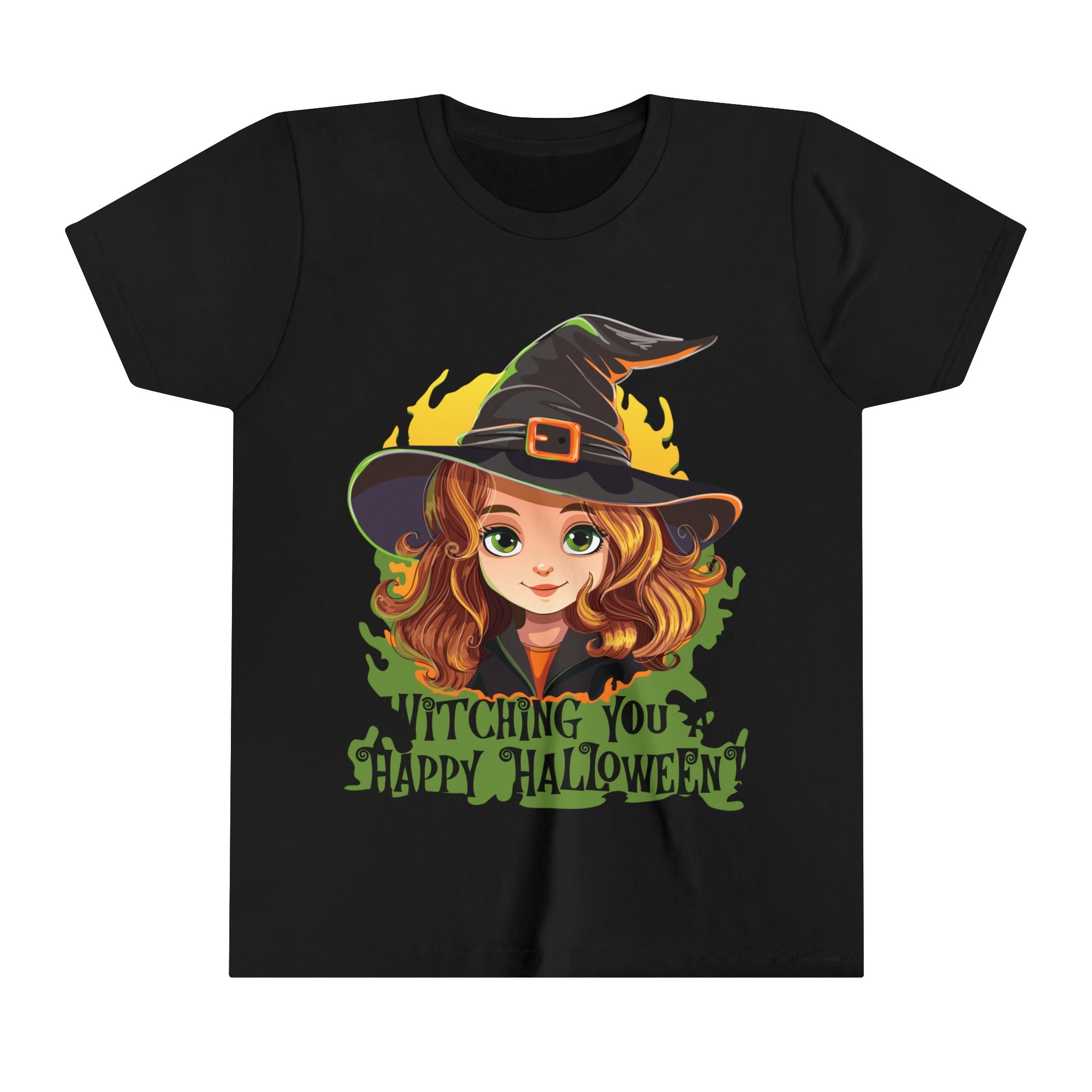 Witching You Happy Halloween Youth Short Sleeve Tee