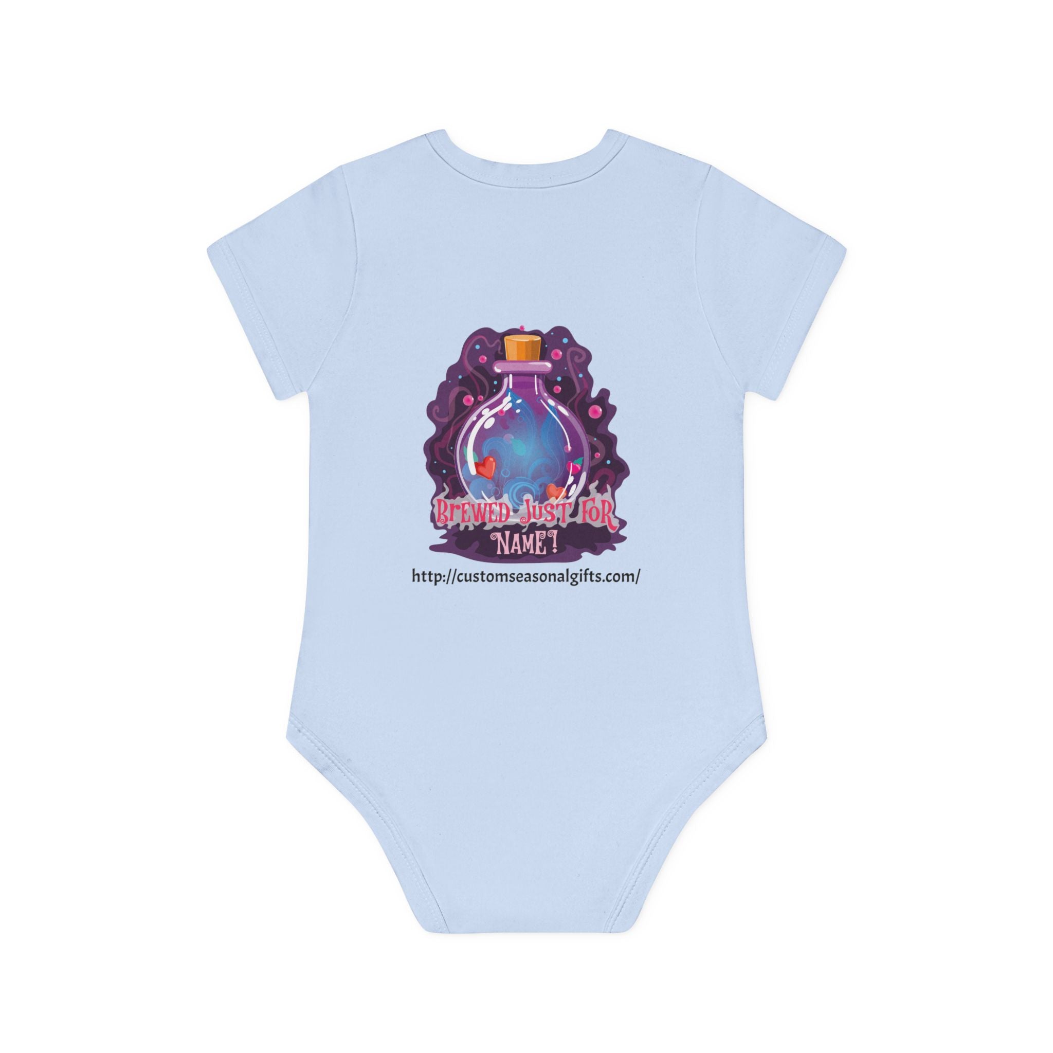 Baby Organic Short Sleeve Bodysuit - Brewed Just For You - Customizable