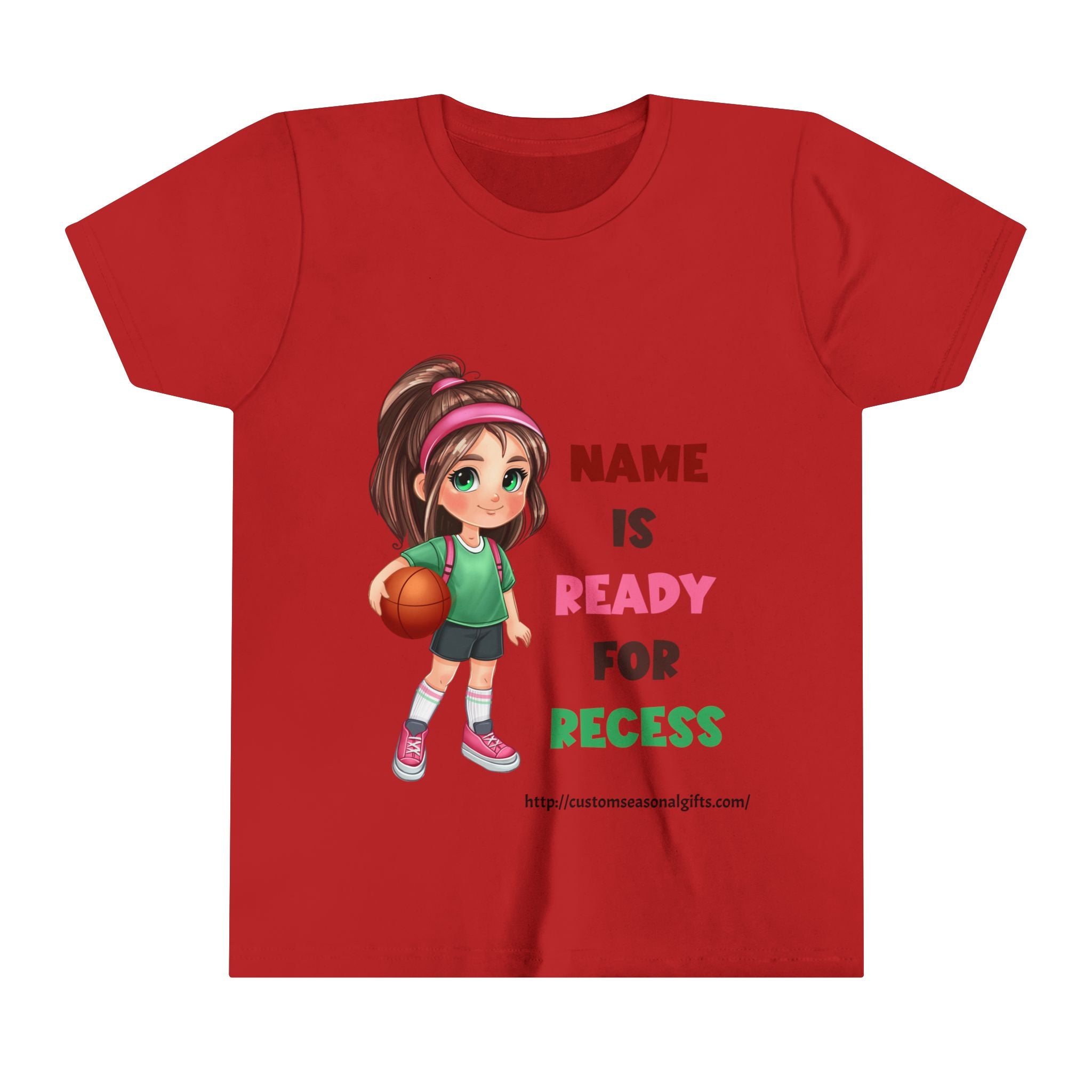 Ready For Recess Girl Customizable Youth Short Sleeve Tee