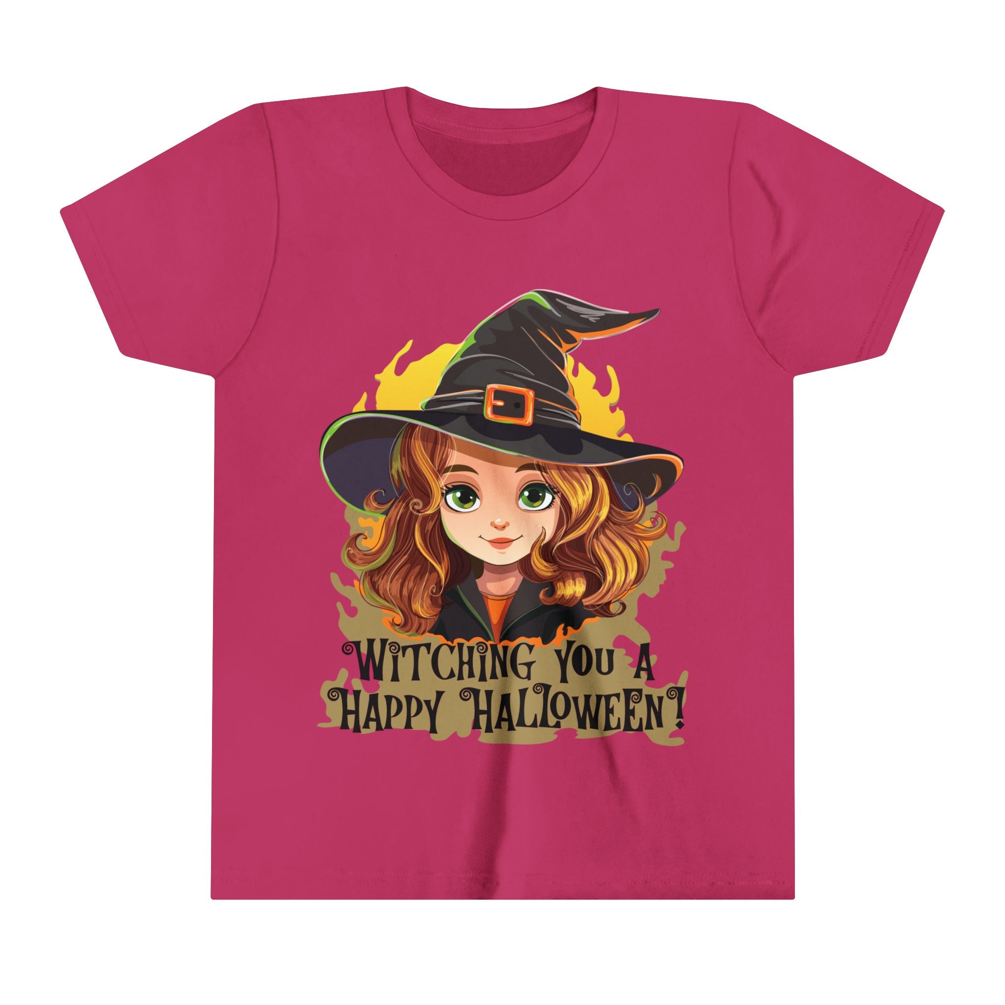 Witching You Happy Halloween Youth Short Sleeve Tee