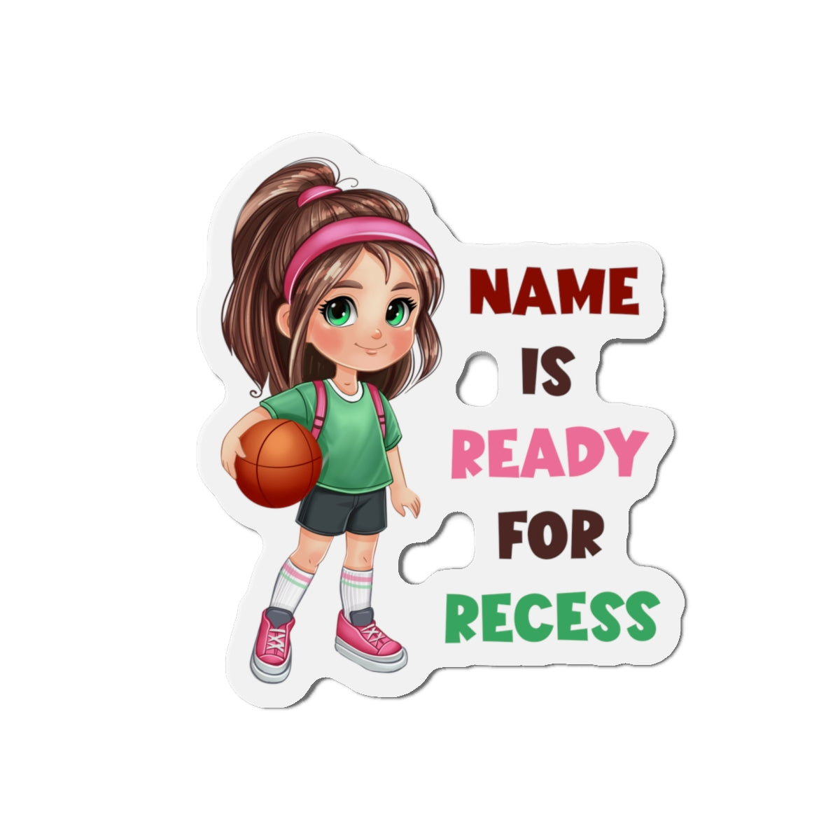 Recess girl Die-Cut Magnets