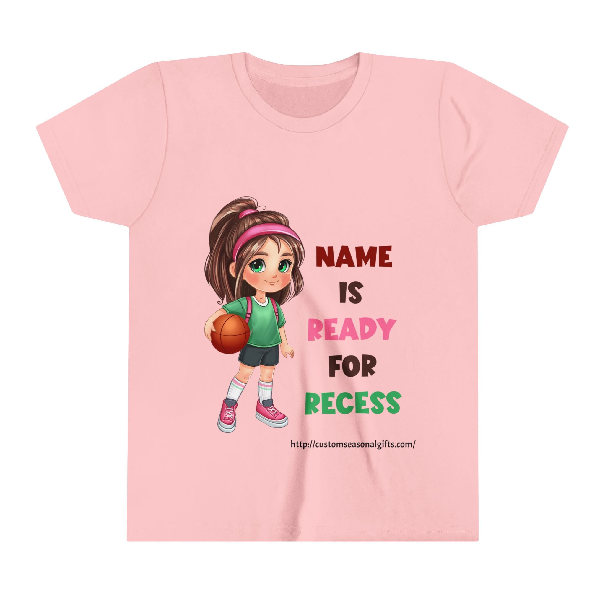 Ready For Recess Girl Customizable Youth Short Sleeve Tee