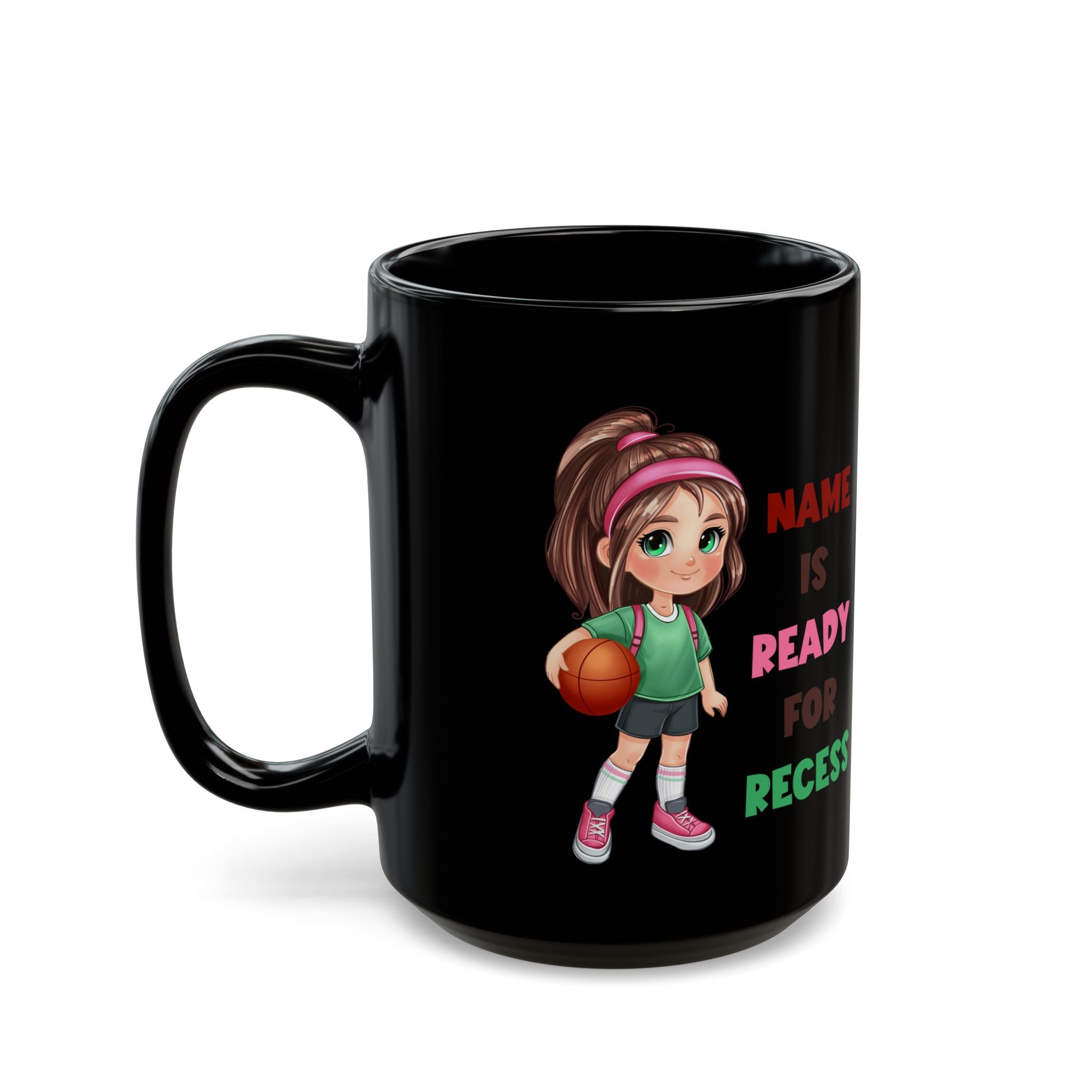 Recess Girl Black Mug (11oz, 15oz)