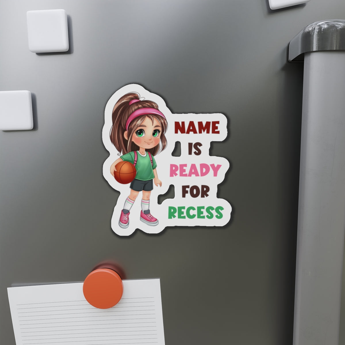 Recess girl Die-Cut Magnets