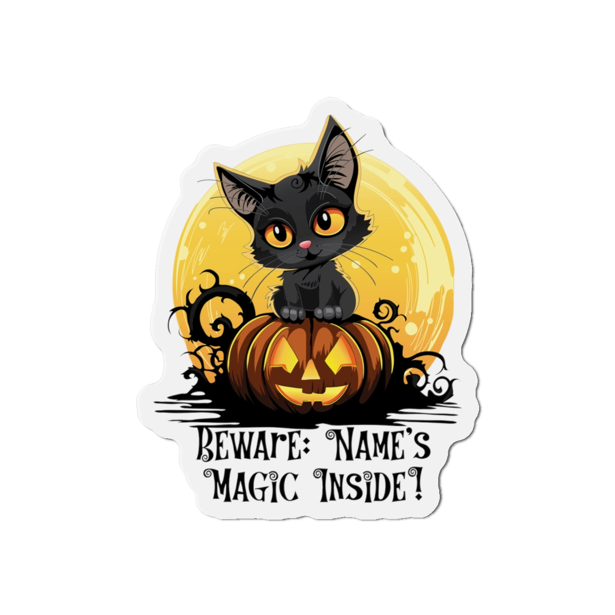 beware magic inside Die-Cut Magnets