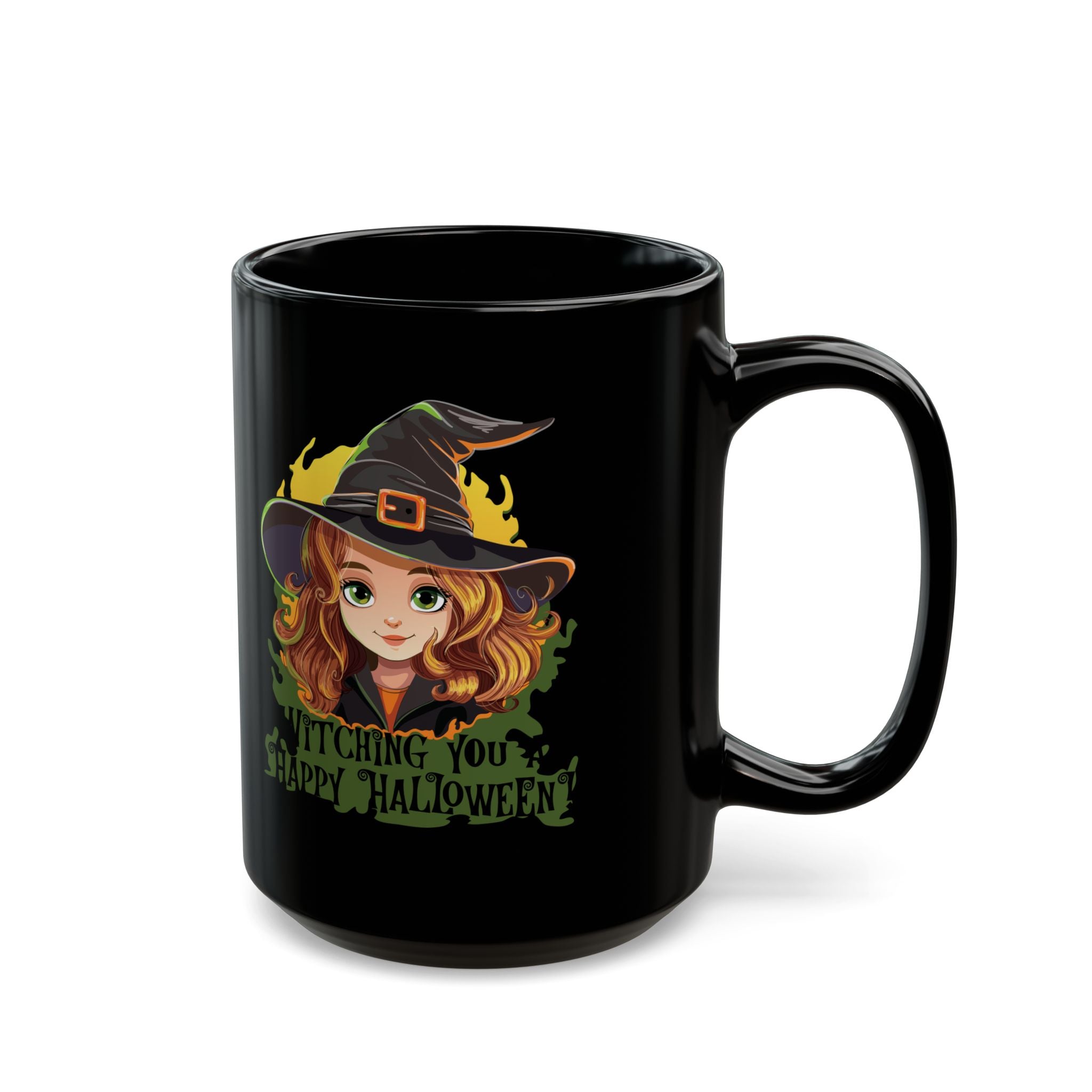 witching you halloween Black Mug (11oz, 15oz)