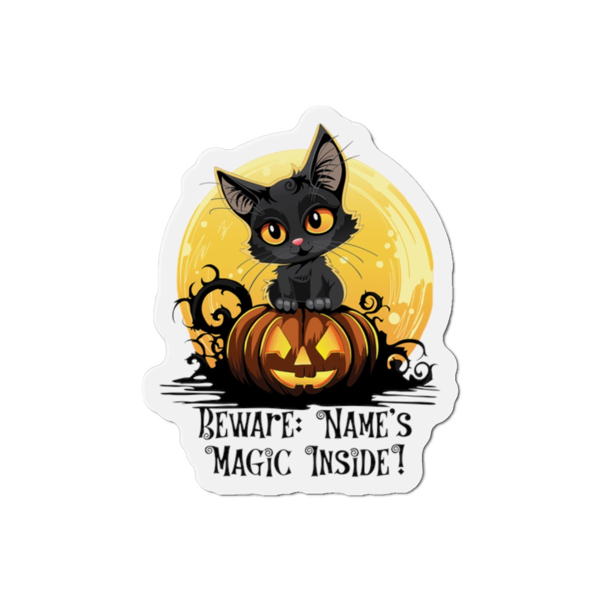 beware magic inside Die-Cut Magnets