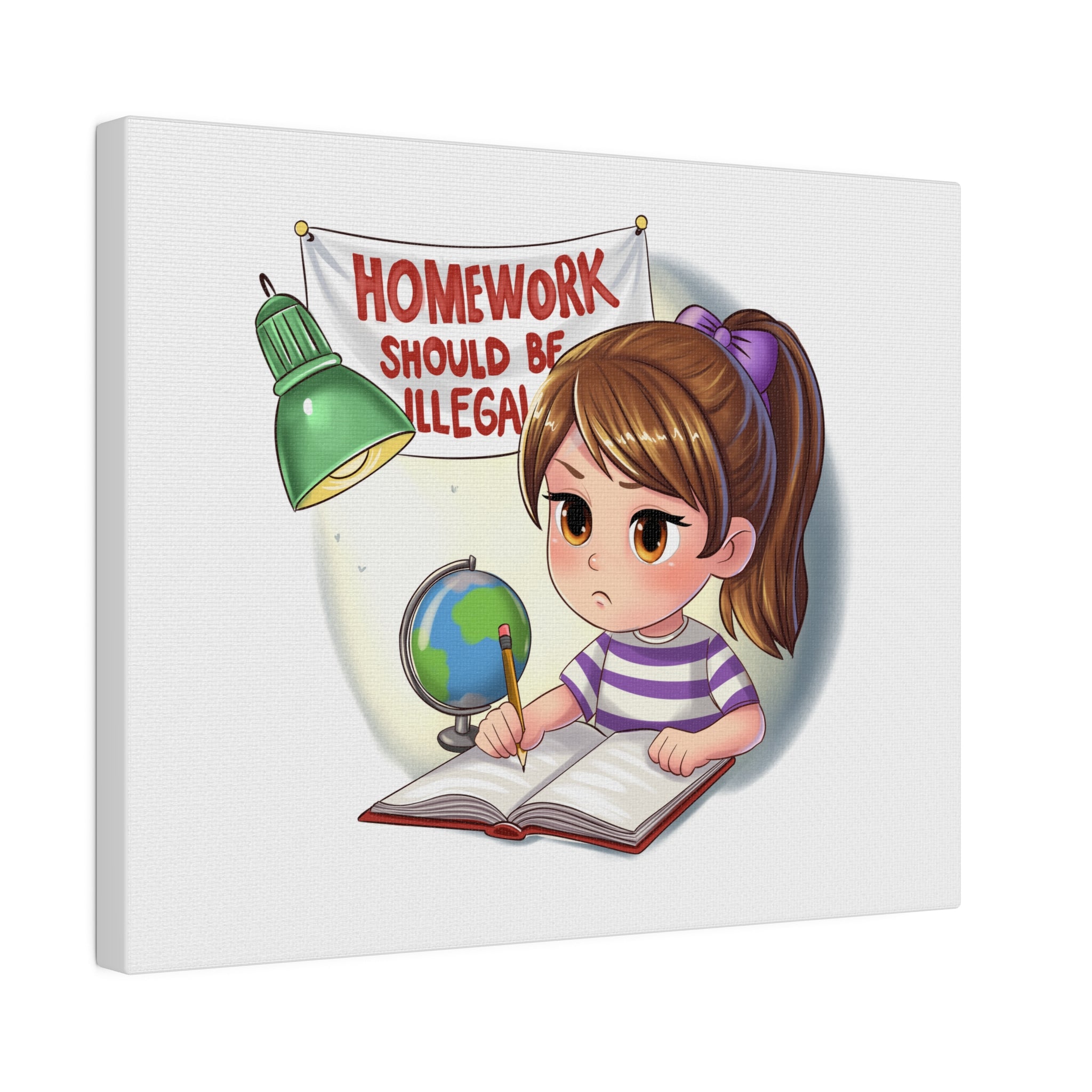 Homework Should bbeMatte Canvas, Stretched, 0.75"