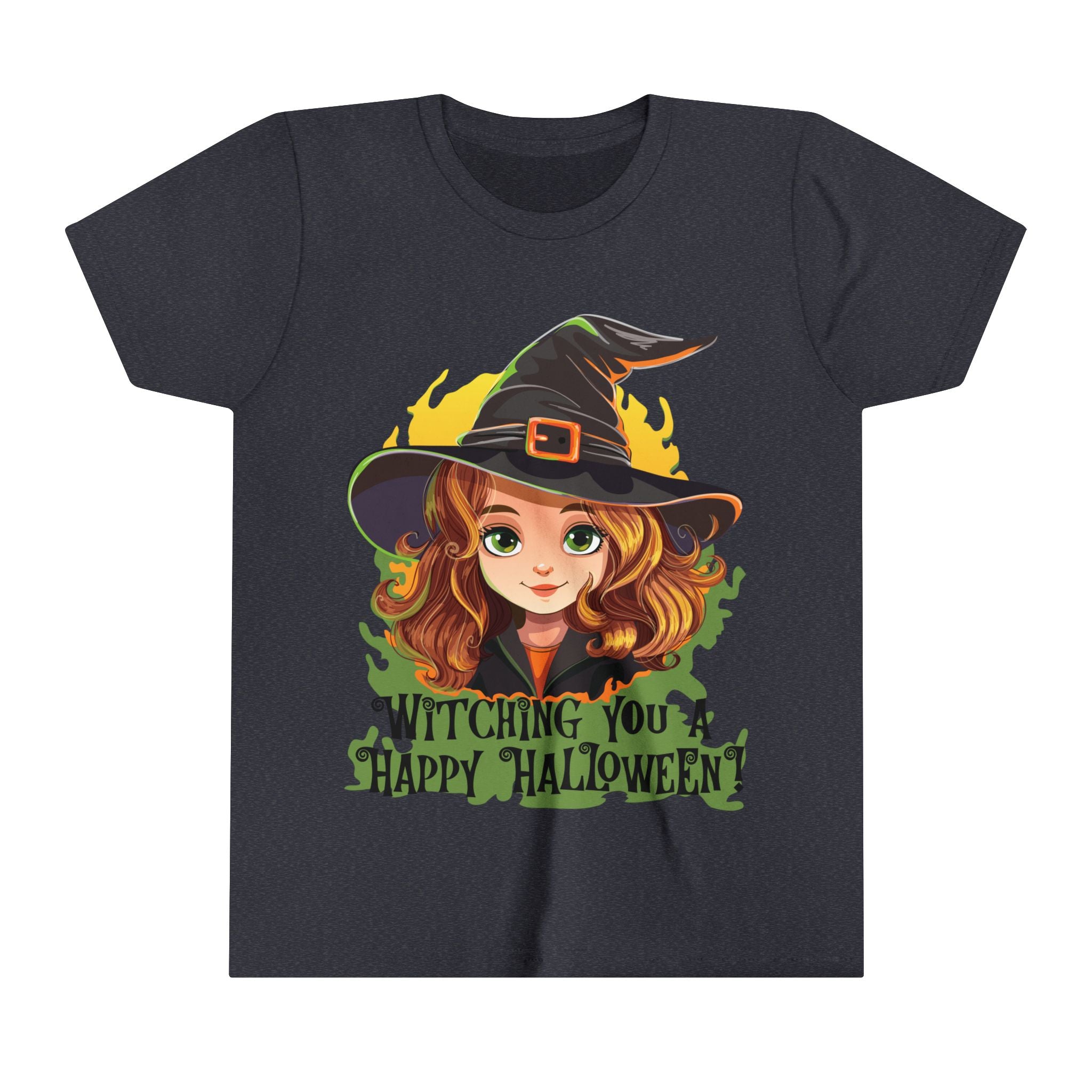 Witching You Happy Halloween Youth Short Sleeve Tee