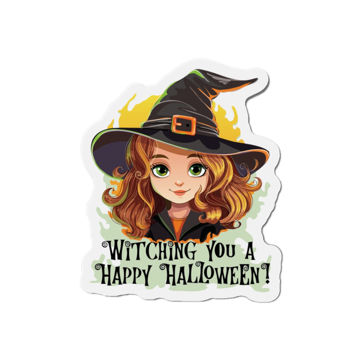 witching you halloween Die-Cut Magnets