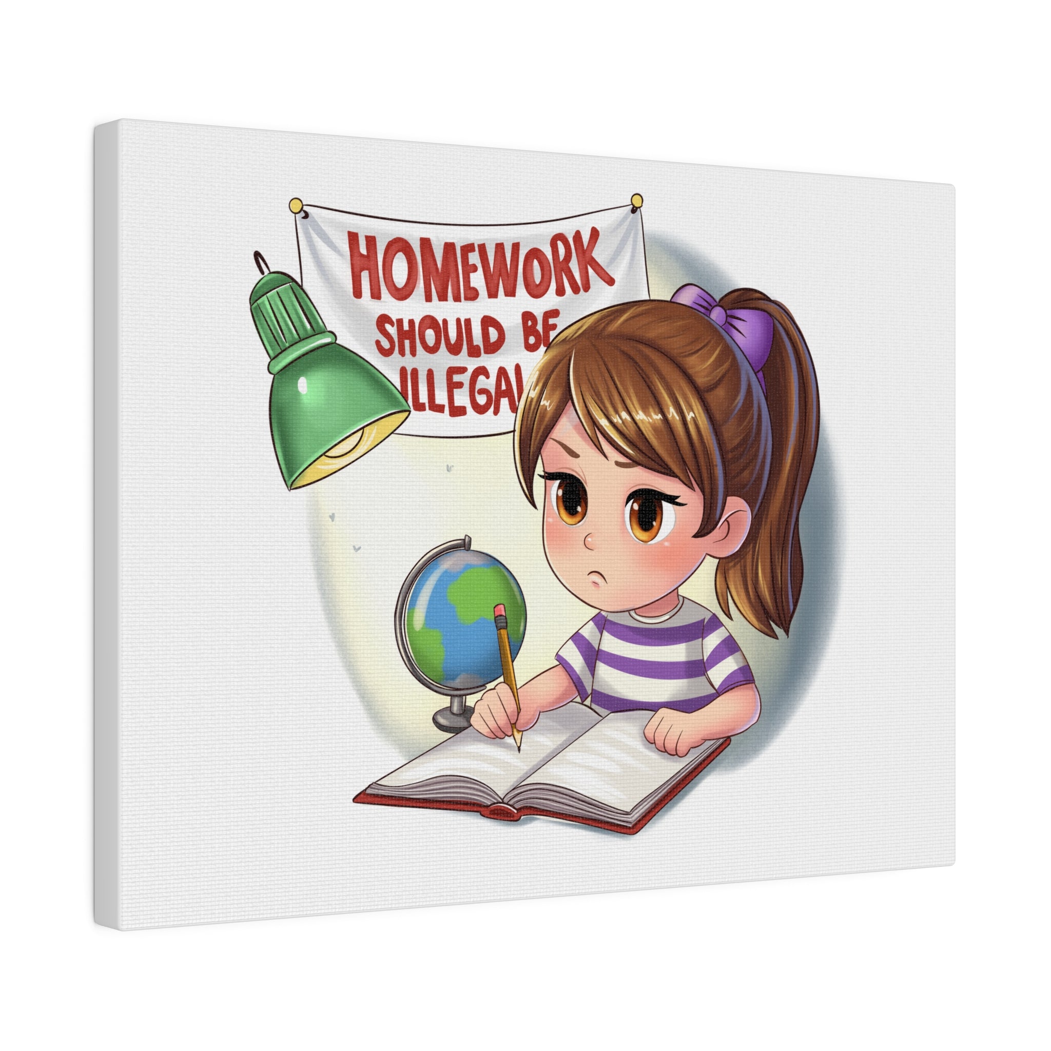 Homework Should bbeMatte Canvas, Stretched, 0.75"