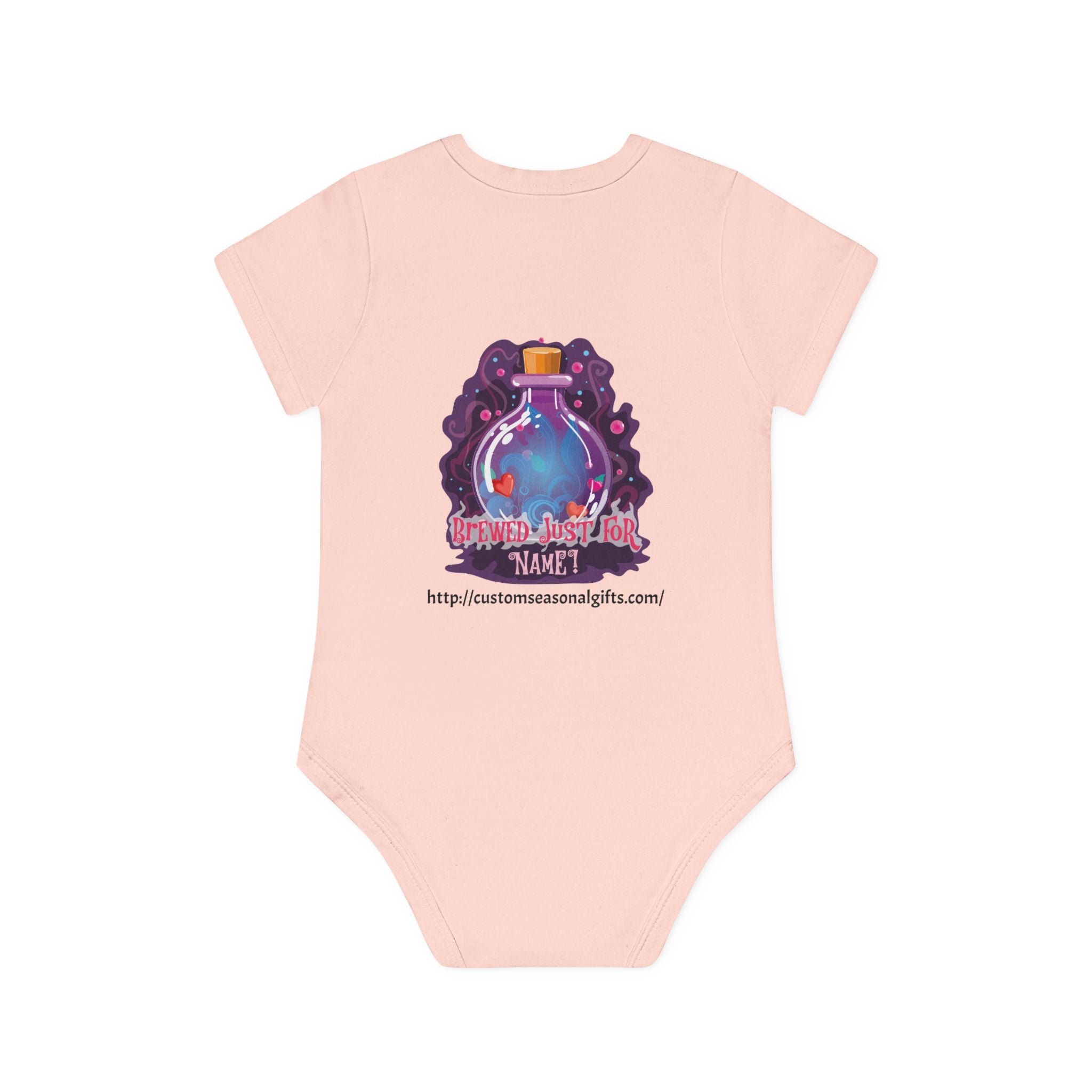 Baby Organic Short Sleeve Bodysuit - Brewed Just For You - Customizable