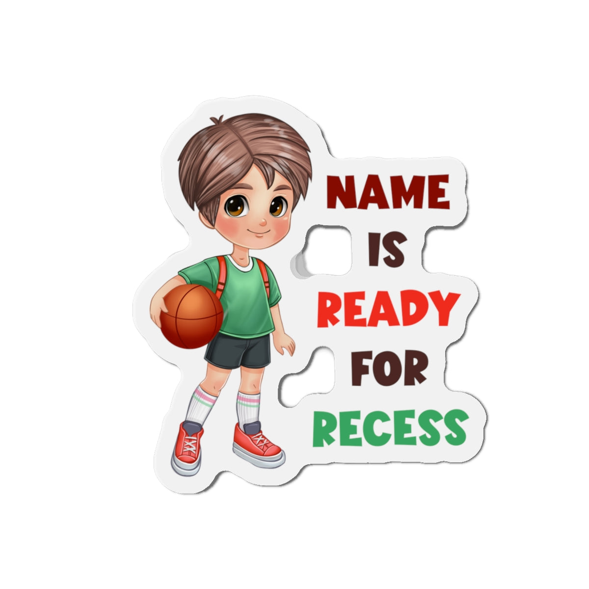 Recess boy Die-Cut Magnets