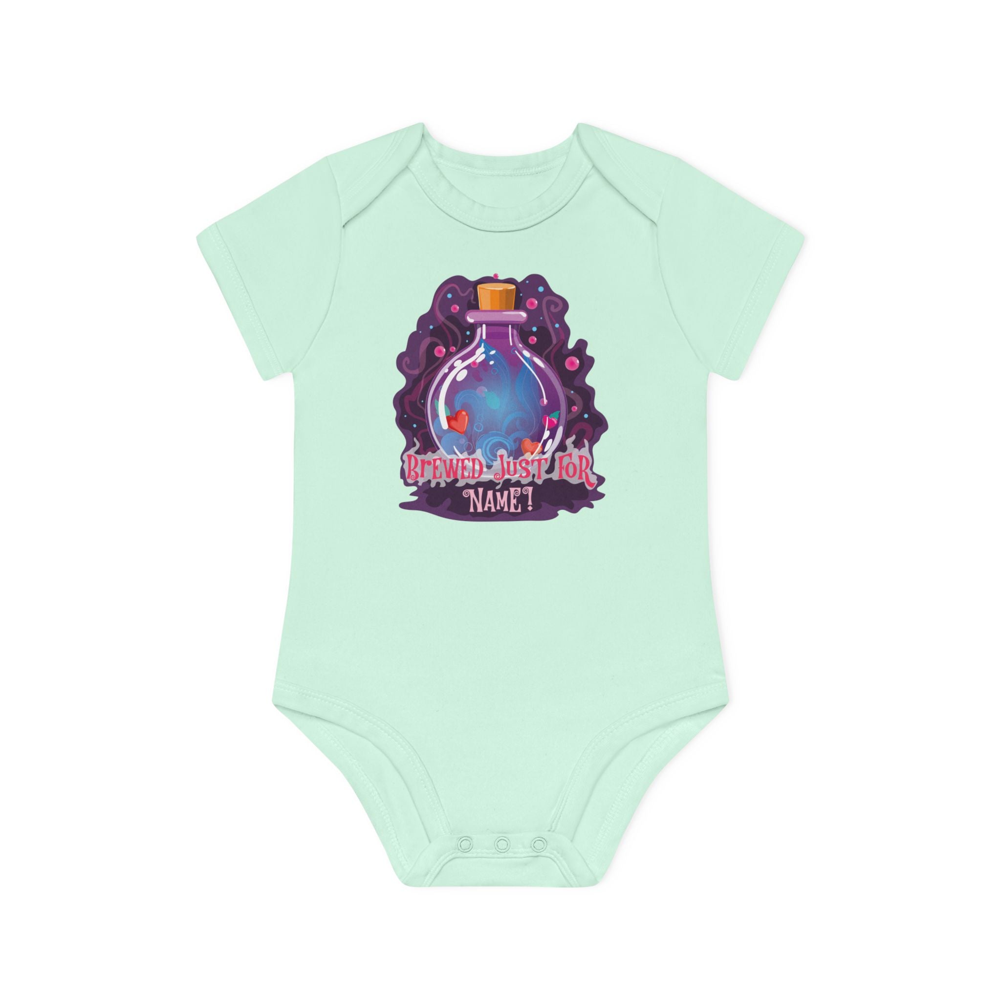 Baby Organic Short Sleeve Bodysuit - Brewed Just For You - Customizable