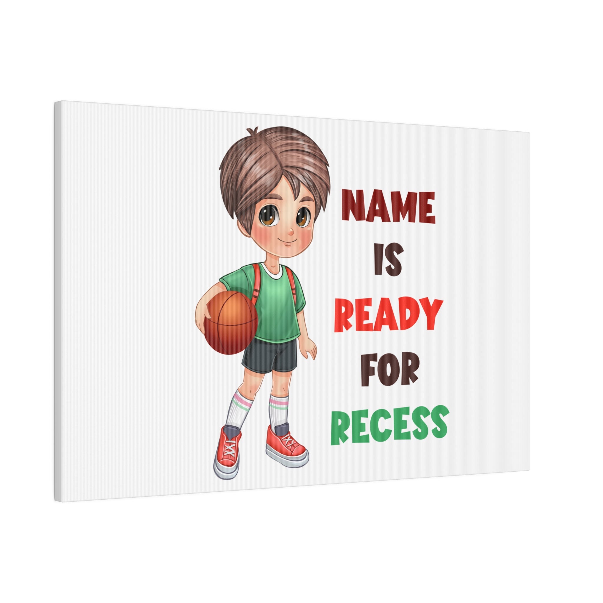 Recess Boy Matte Canvas, Stretched, 0.75"