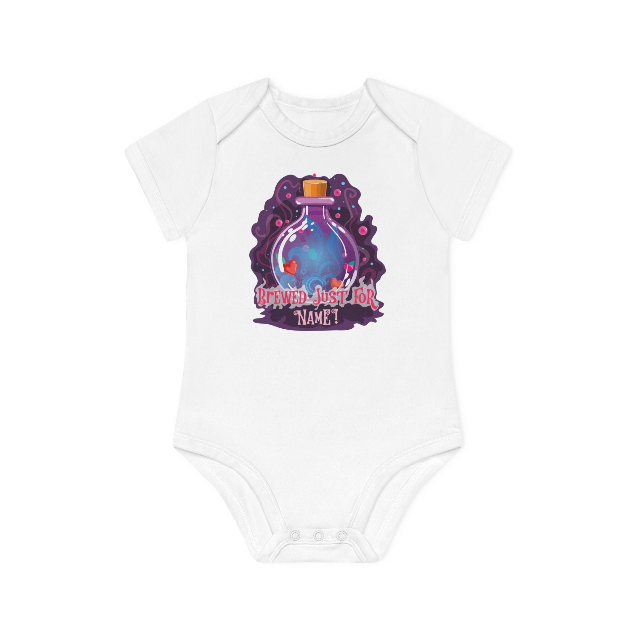 Baby Organic Short Sleeve Bodysuit - Brewed Just For You - Customizable