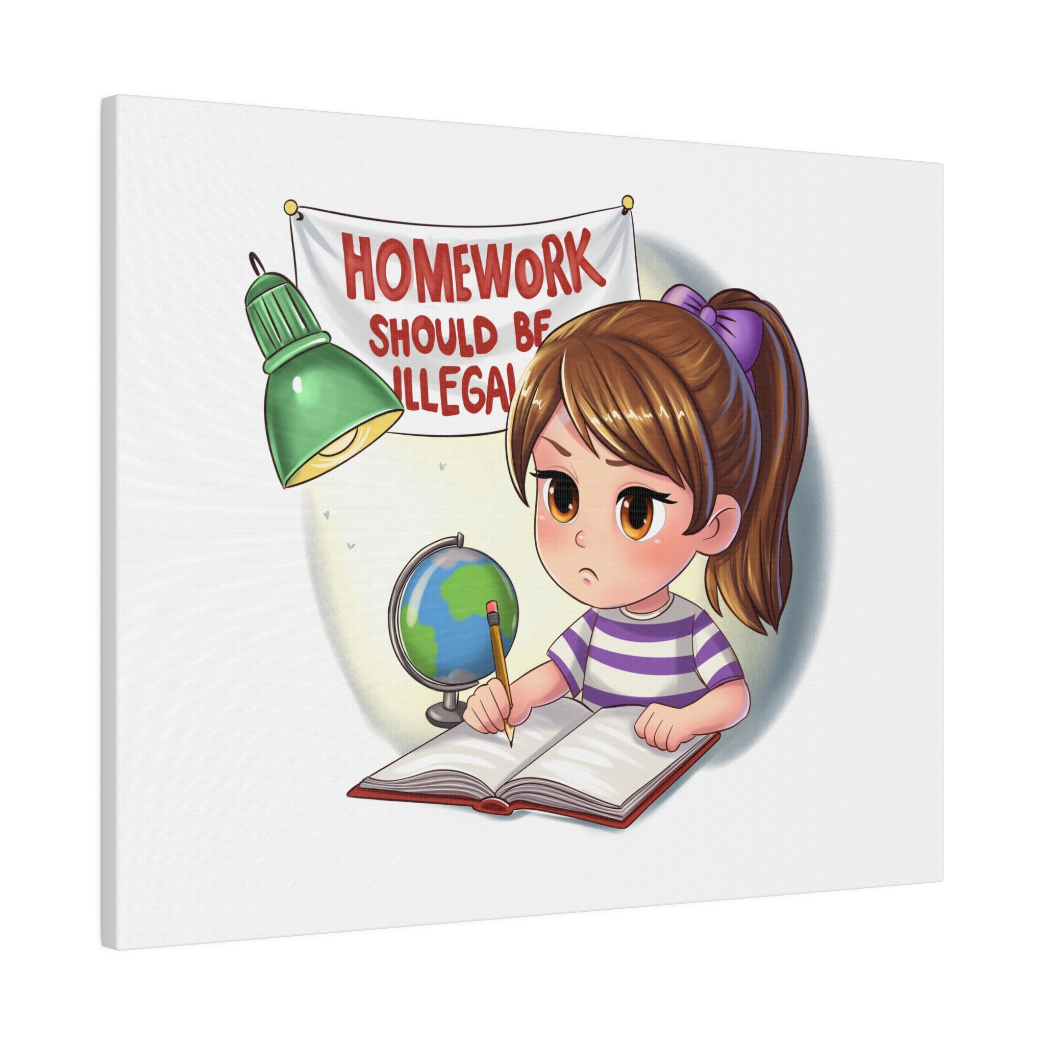 Homework Should bbeMatte Canvas, Stretched, 0.75"