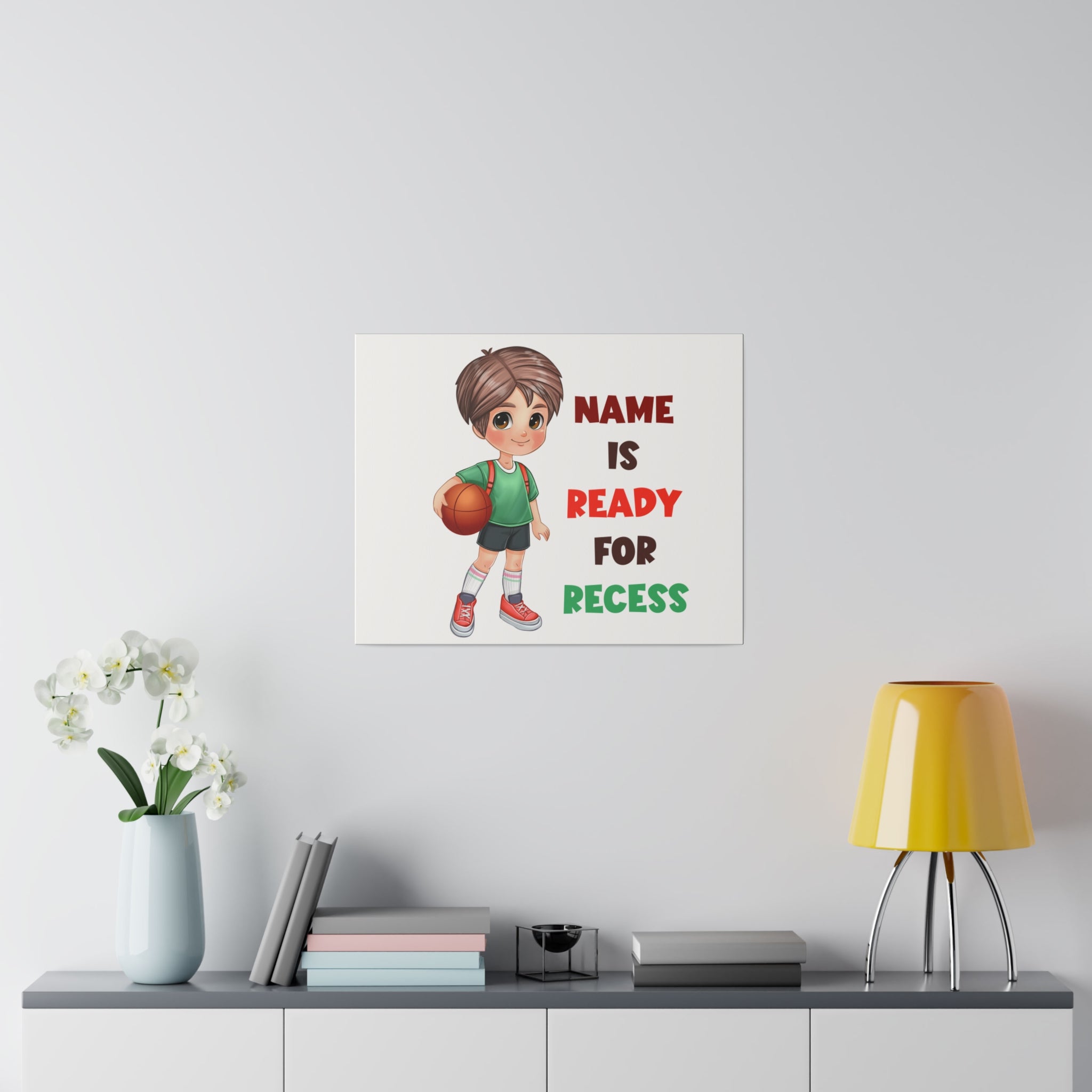 Recess Boy Matte Canvas, Stretched, 0.75"