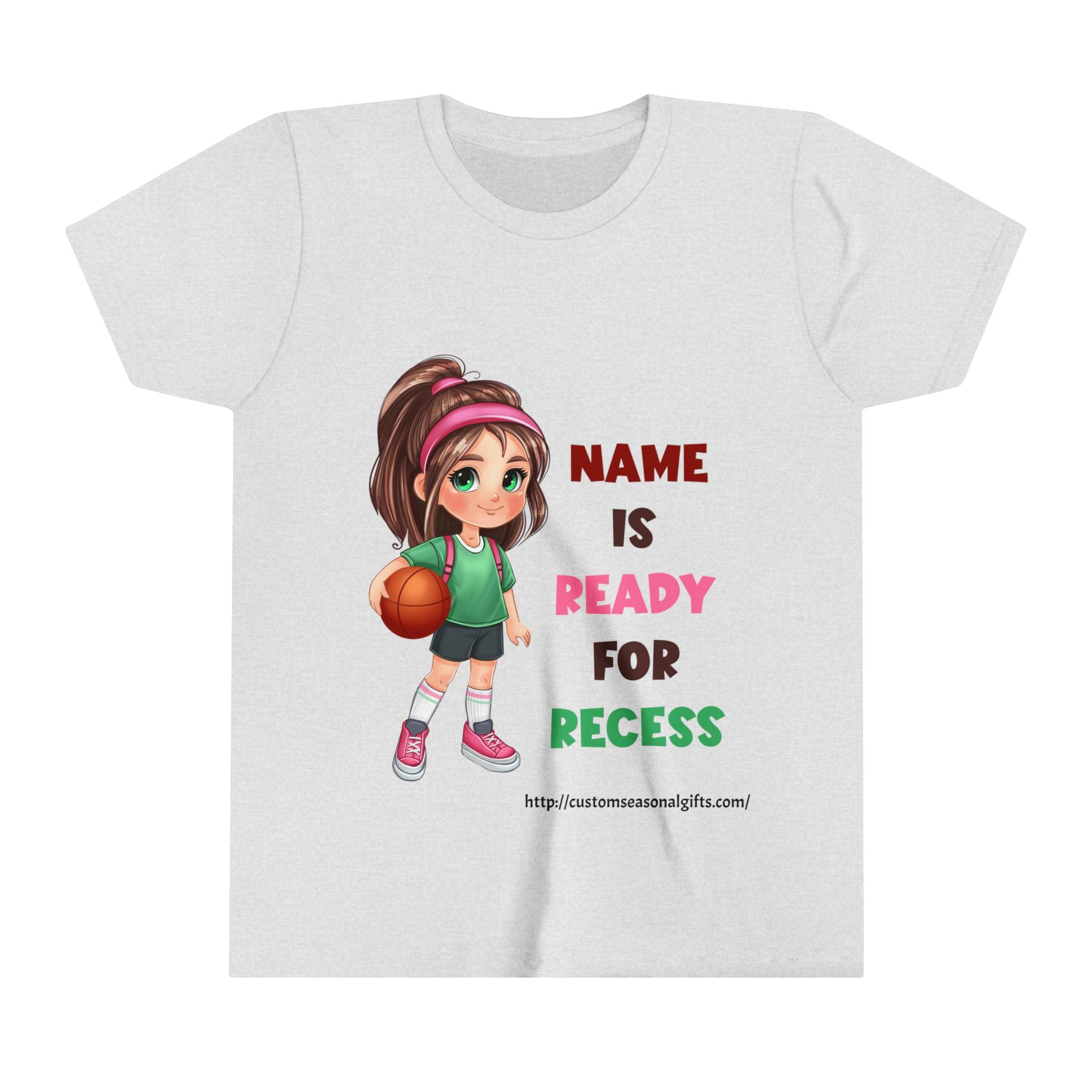 Ready For Recess Girl Customizable Youth Short Sleeve Tee