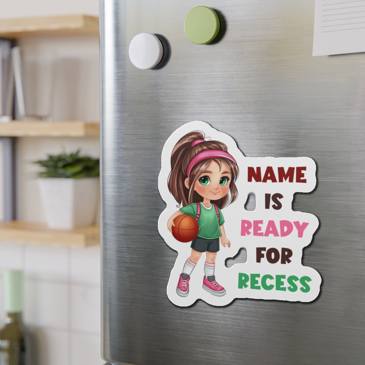 Recess girl Die-Cut Magnets