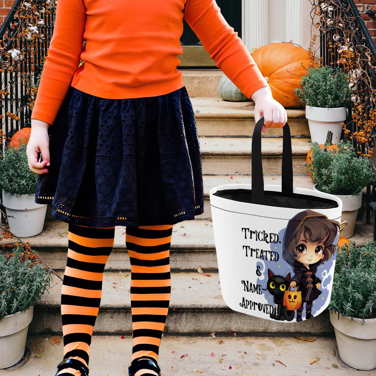 Trick or Treat Customizable Halloween Candy Bucket