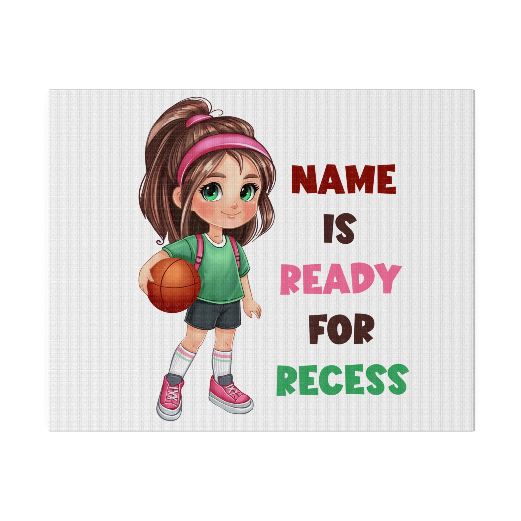 Recess Girl Matte Canvas, Stretched, 0.75"