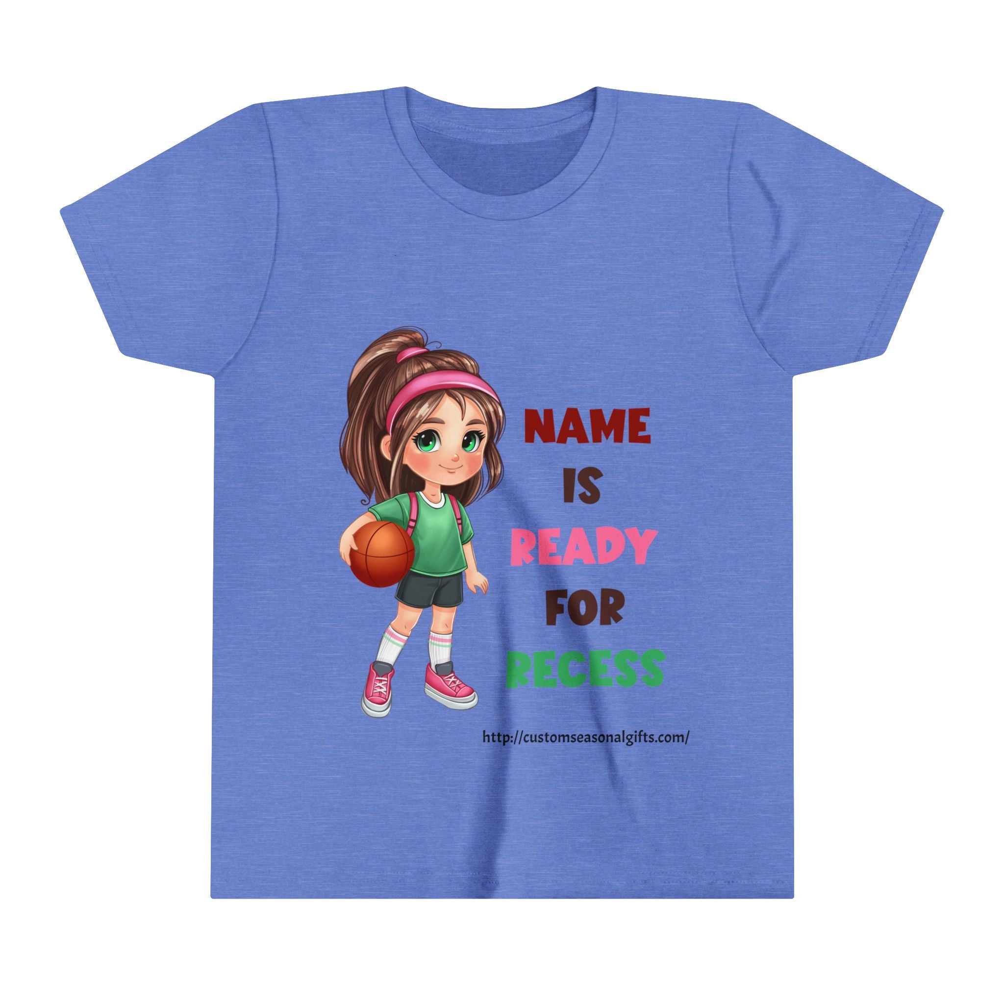 Ready For Recess Girl Customizable Youth Short Sleeve Tee