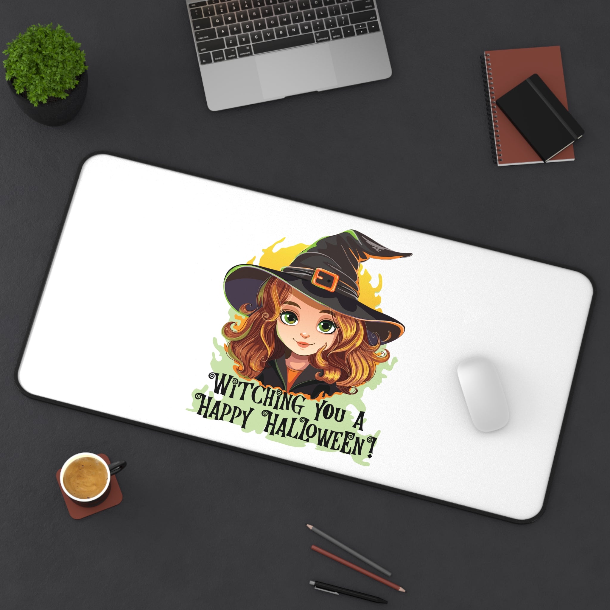 witching you halloween Desk Mat