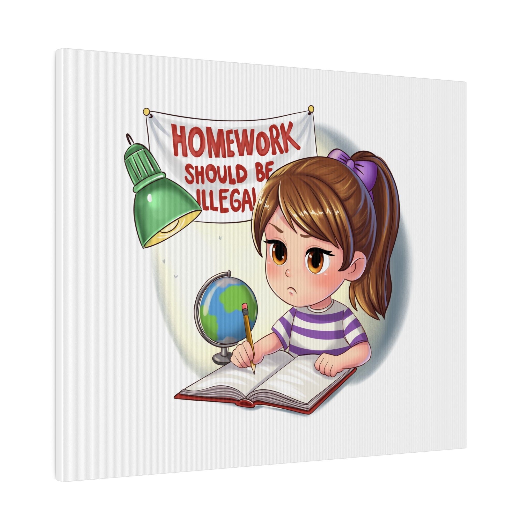 Homework Should bbeMatte Canvas, Stretched, 0.75"