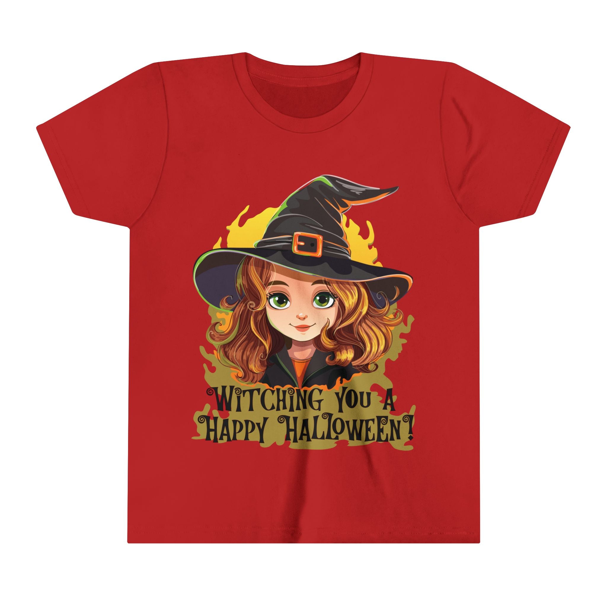 Witching You Happy Halloween Youth Short Sleeve Tee