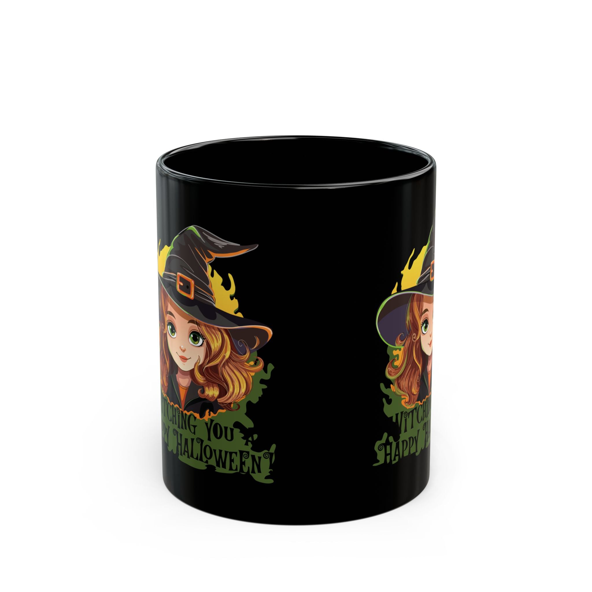 witching you halloween Black Mug (11oz, 15oz)