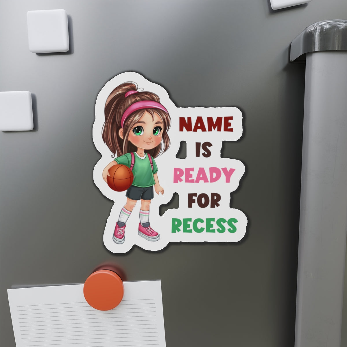 Recess girl Die-Cut Magnets