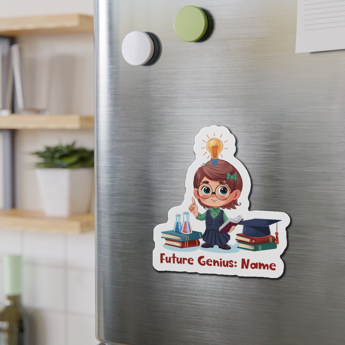 genius girl Die-Cut Magnets