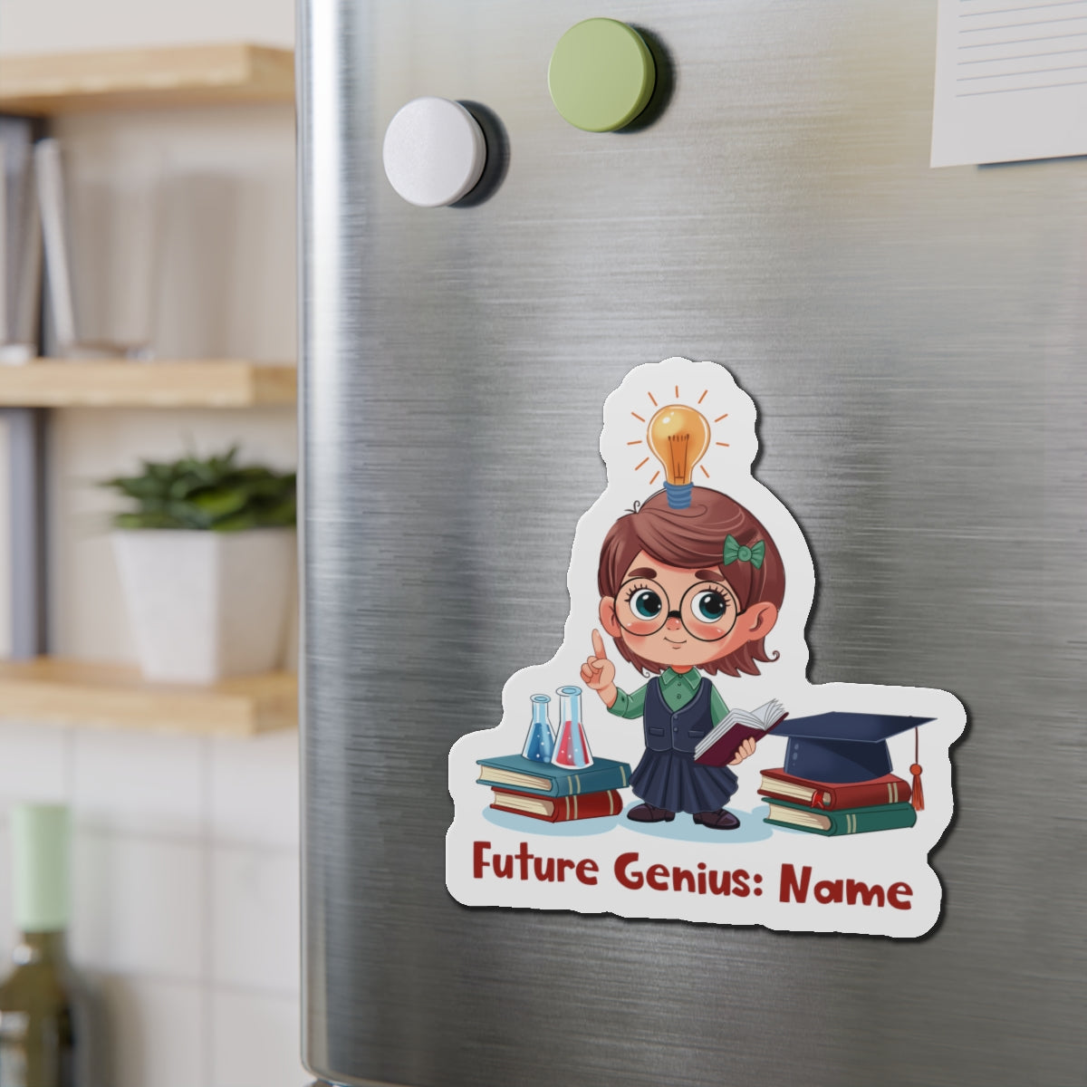 genius girl Die-Cut Magnets