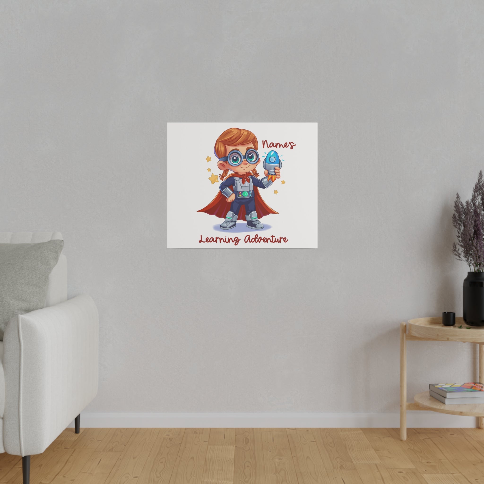 Adventure girl Matte Canvas, Stretched, 0.75"