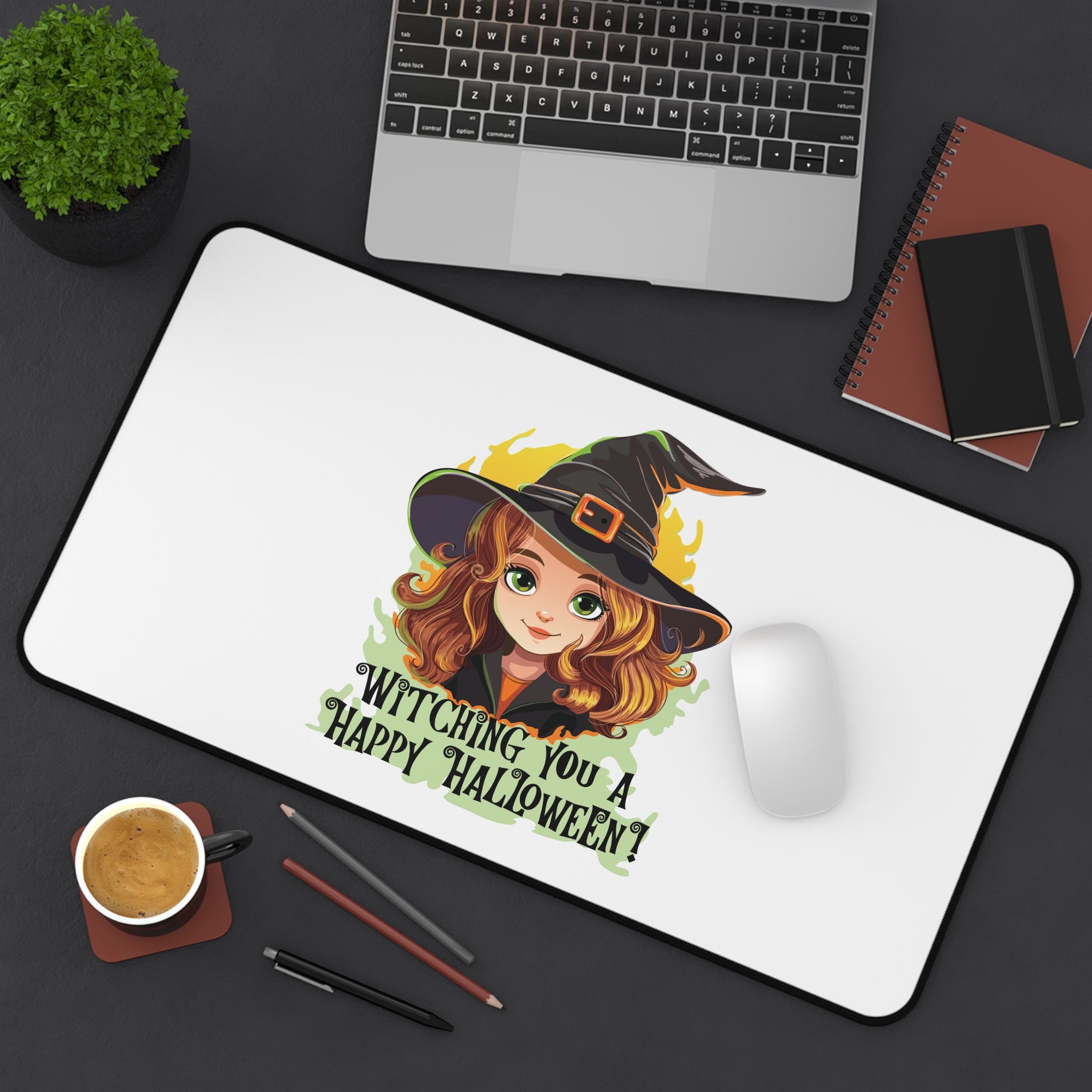 witching you halloween Desk Mat