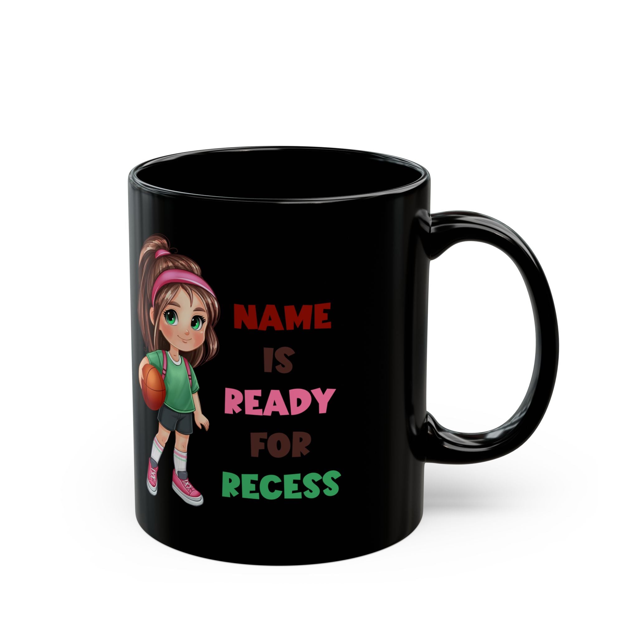 Recess Girl Black Mug (11oz, 15oz)