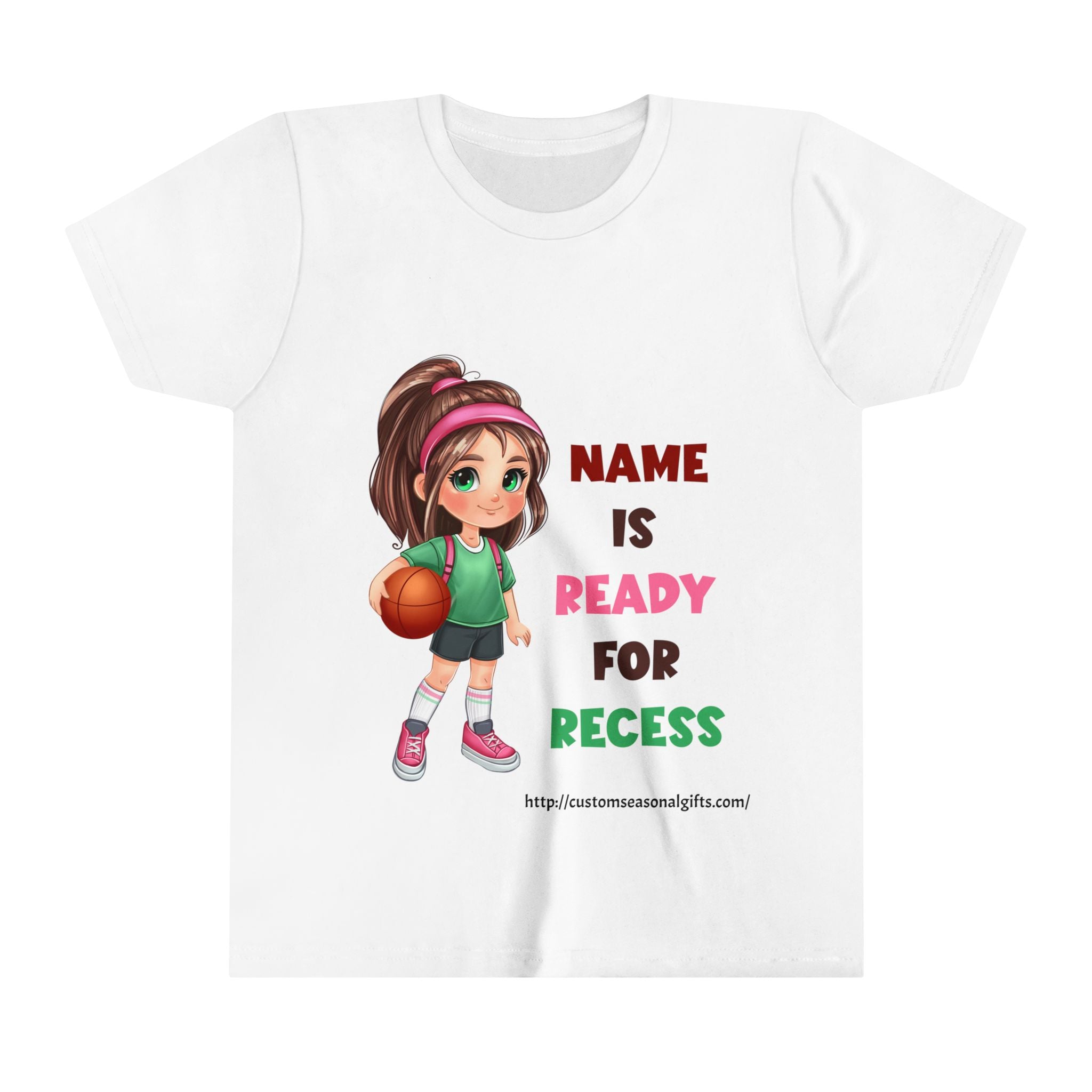 Ready For Recess Girl Customizable Youth Short Sleeve Tee