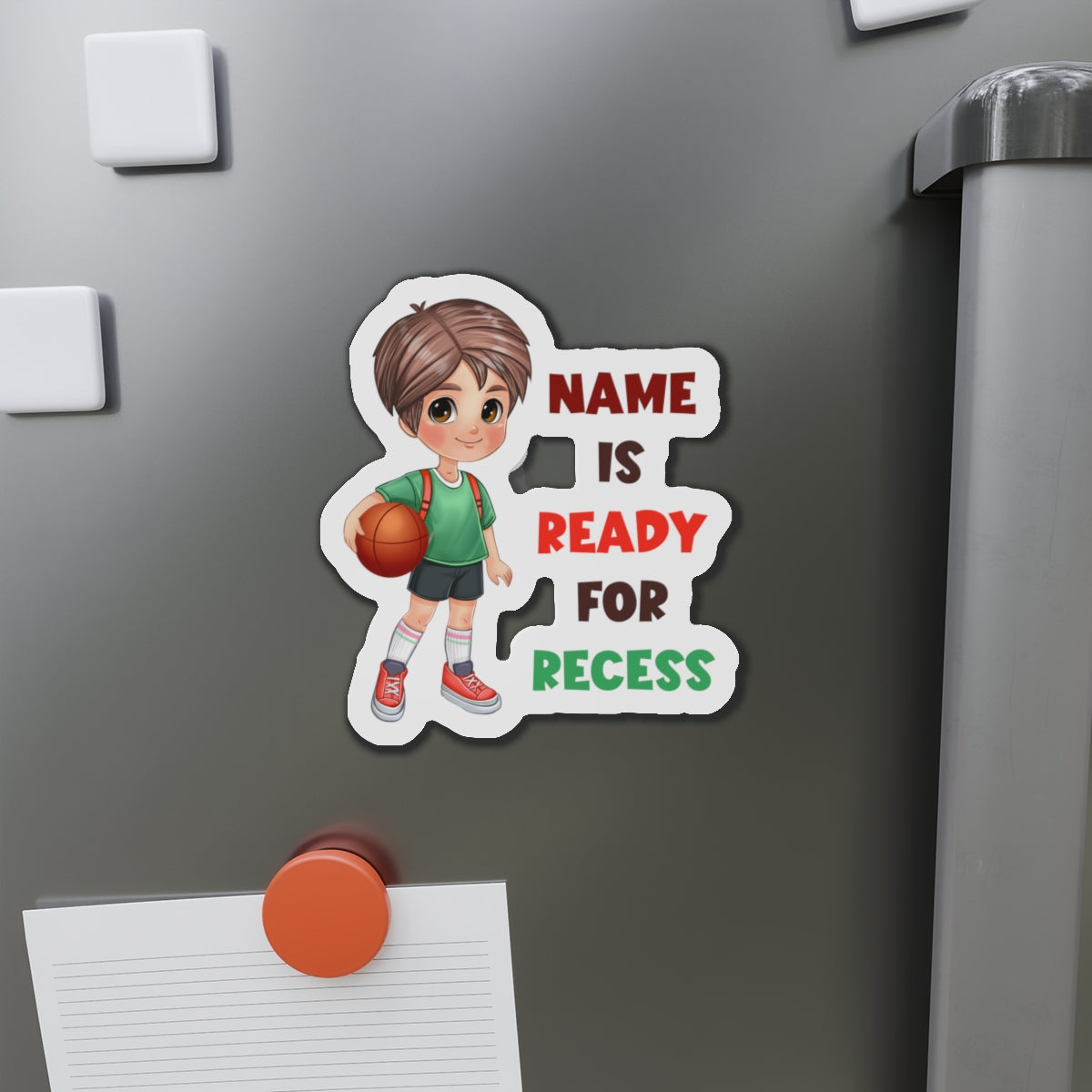 Recess boy Die-Cut Magnets