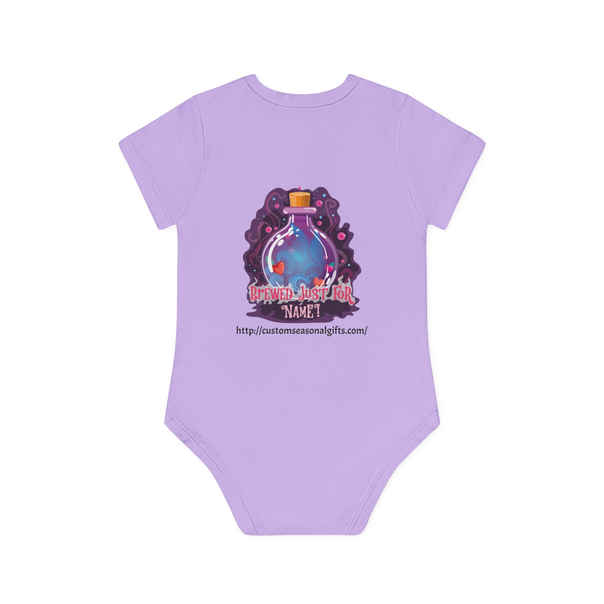 Baby Organic Short Sleeve Bodysuit - Brewed Just For You - Customizable