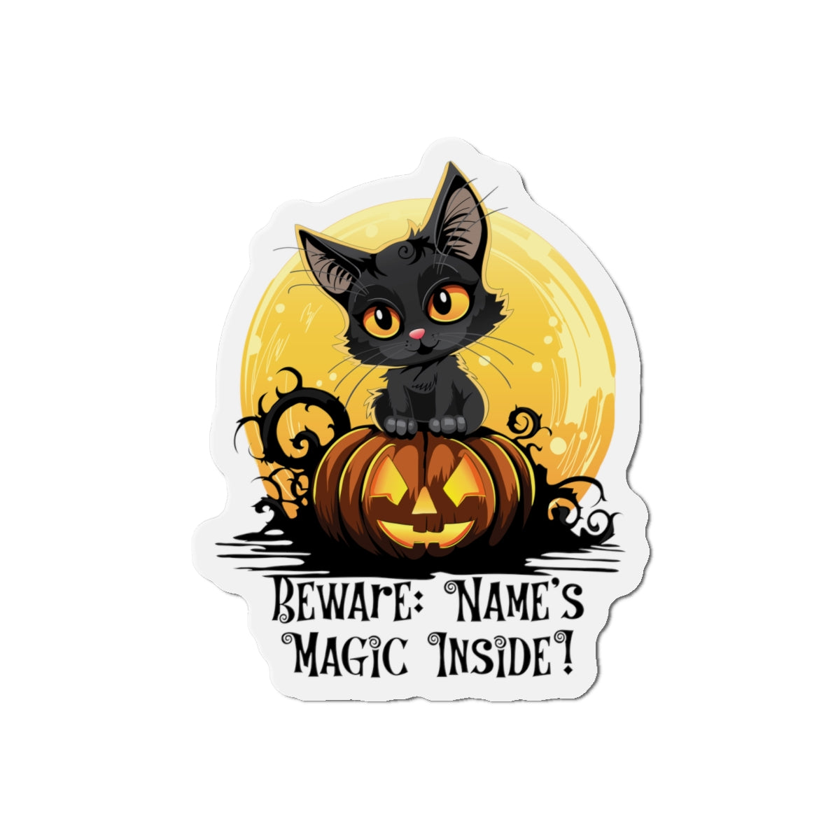 beware magic inside Die-Cut Magnets