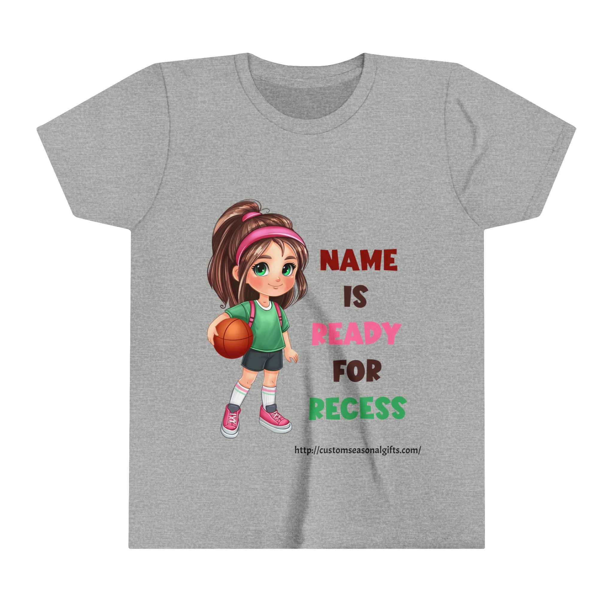 Ready For Recess Girl Customizable Youth Short Sleeve Tee