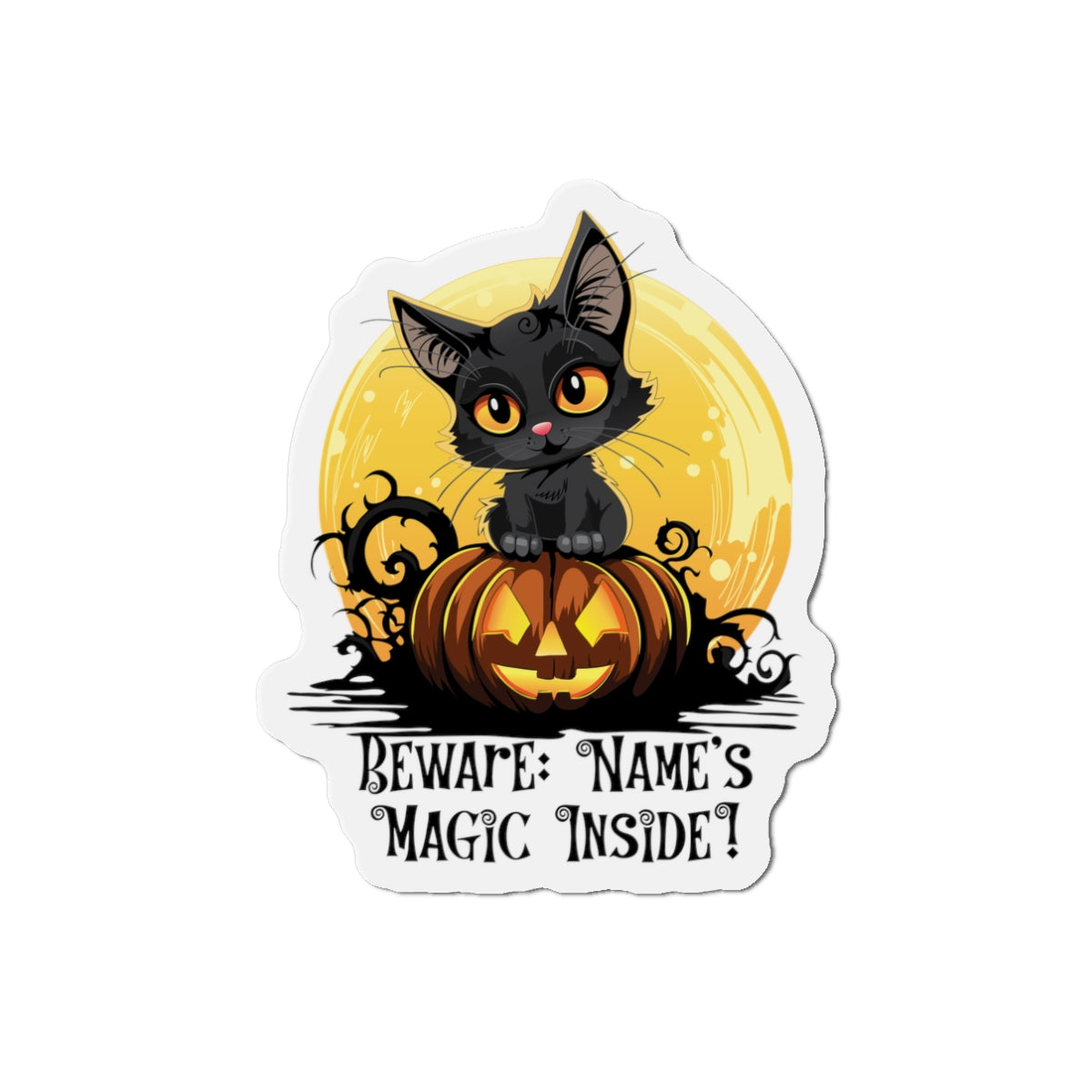 beware magic inside Die-Cut Magnets