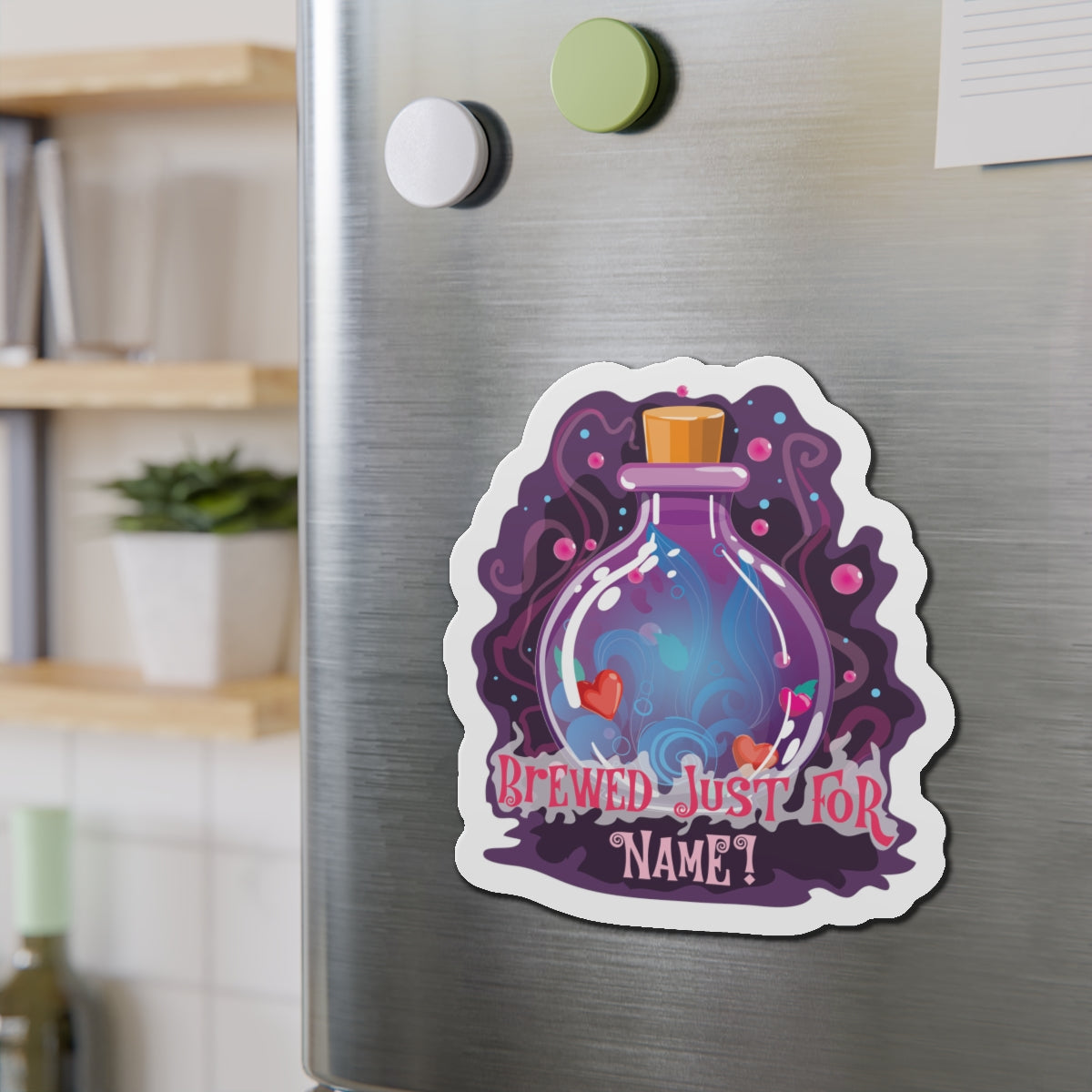 Brewed Just For You Customizable Die-Cut Magnets